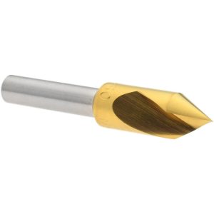 M.A. FORD Countersink: 3/8" Head Dia, 60.00 deg Included Angle, 1 Flute, High-Speed Steel, Right Hand Cut 61T037501