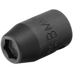 PROTO Impact Socket: 3/8" Drive, 8mm Socket, Hex Drive J7208MHF