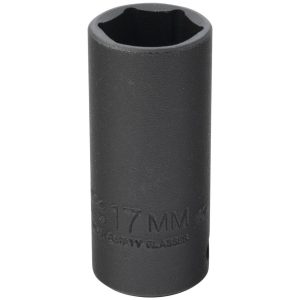 PROTO Impact Socket: 3/8" Drive, 17mm Socket, Hex Drive J7017MHT