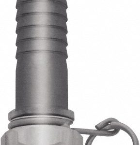 SANI-LAV Barbed Hose Fitting: 1/2" GHT & NPT, 1/2" Hose ID, Male, Stainless Steel N21S