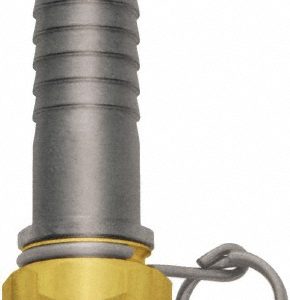 SANI-LAV Barbed Hose Fitting: 1/2" GHT & NPT, 1/2" Hose ID, Male, Brass N21