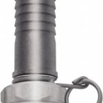 SANI-LAV Barbed Hose Fitting: 3/4" GHT & NPT, 3/4" Hose ID, Male, Stainless Steel N20S