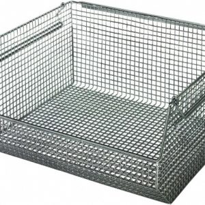 QUANTUM STORAGE Metal Hopper Stacking Bin: Chrome QMB550C