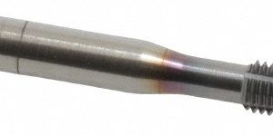 BALAX Thread Forming Tap: 1/4-28 UNF, 2B Class of Fit, Bottoming Chamfer, Powdered Metal High-Speed Steel, TiCN Finish 12992-91C
