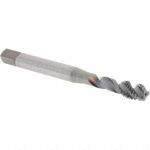 OSG Spiral Flute Tap: M8x1.25 Metric Coarse, 3 Flutes, Modified Bottoming, 6H Class of Fit, Powdered Metal, TICN Coated 1650001008