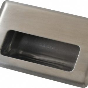 SUGATSUNE 138mm Overall Width x 88mm Overall Height, 21mm Recess Depth, Satin Sheet Metal Recessed Pull with M4 Stud HH-FB-1/S