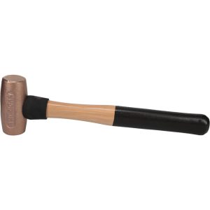 AMERICAN HAMMER Non-Marring Hammer: 2 lb, 1-3/8" Face Dia, Brass Head AM2BRWG