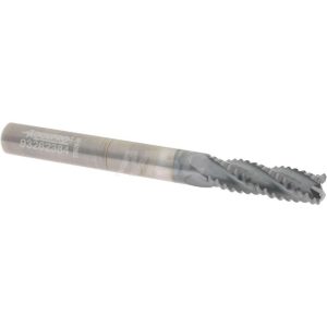 ACCUPRO Roughing End Mill: 1/4" Dia, 4 Flutes, Single End, Solid Carbide 2500033