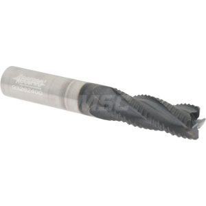 ACCUPRO Roughing End Mill: 3/8" Dia, 4 Flutes, Single End, Solid Carbide 2500020