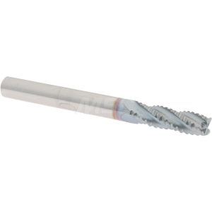 ACCUPRO Roughing End Mill: 1/4" Dia, 4 Flutes, Single End, Solid Carbide 2500101