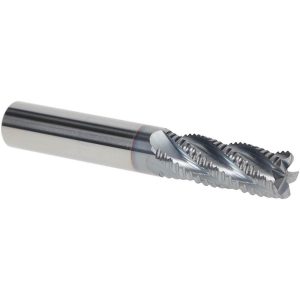 ACCUPRO Roughing End Mill: 3/8" Dia, 5 Flutes, Single End, Solid Carbide 2500196