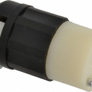 LEVITON Locking Inlet: Connector, Industrial, L5-30R, 125V, Black & White 2613-PLC