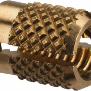 E-Z LOK M4x0.70 Metric Coarse Brass Flush Press Fit Threaded Insert for Plastic 240-M4-BR