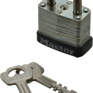 MASTER LOCK Padlock: Steel, Keyed Alike, 1-1/8" Wide 105KA-48