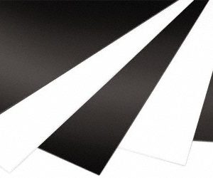 PROFESSIONAL PLASTICS Plastic Sheet: Expanded PVC, 0.1180" Thick x 48" Wide x 8' Long, Black SPVCBK.125X48.000X96.000