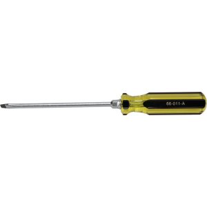 STANLEY Slotted Screwdriver: 1/4" Width, 10-1/2" OAL, 6" Blade Length 66-011-A