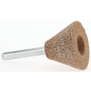 NORTON Mounted Point: 1" Thick, 1/4" Shank Dia, A31, Medium 61463624398