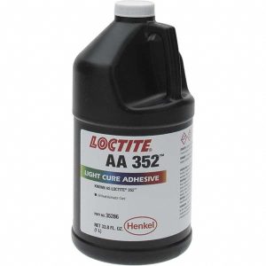 LOCTITE Light Cure Adhesive Glue: 1 L, Bottle, Clear 135413