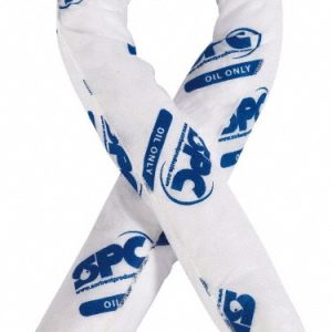 BRADY SPC SORBENTS Sock: Oil Only, 3" Dia, 48" OAL, 12 gal Absorption, Polypropylene, White OIL412