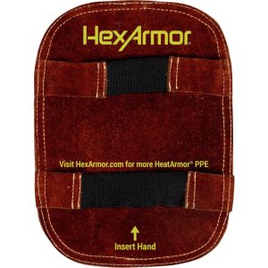 HEXARMOR Welding, Heat & FR Sleeve & Aluminized Sleeve: Size Universal, Leather, Brown & Silver 1020