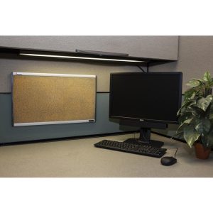 ABILITYONE Bulletin Board: 24" Width, 14" Height, Light Brown 7195016222141