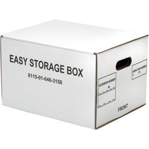 ABILITYONE Compartment Storage Boxes & Bins; Type: Storage Case ; Color: White ; Material: Corrugated ; Number Of Compartments: 1 ; UNSPSC Code: 44111515 8115016463158
