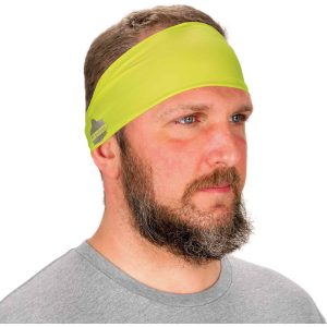ERGODYNE Cooling Headband: Size One Size Fits Most, Lime 12703