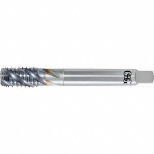 OSG Spiral Flute Pipe Taps; Thread Size (Inch): 3/8-18 ; Overall Length (Decimal Inch): 6.000000000000001 ; Overall Length (Inch): 6 ; Thread Standard: NPT ; Flute Direction: Right Hand ; Helix Angle: 40 1657510008
