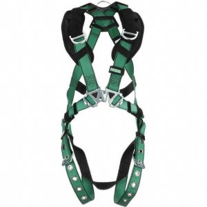 MSA Fall Protection Harnesses: 400 Lb, Vest Style, Size X-Large, Polyester 10197220