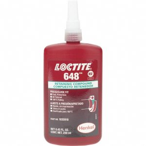 LOCTITE Retaining Compound: 250 mL Bottle, Red 1835918
