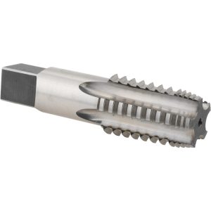 REIFF & NESTOR 1/2-14 NPT, 5 Flutes, Bright Finish, High Speed Steel, Interrupted Thread Pipe Tap 46624