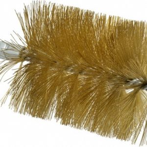 SCHAEFER BRUSH Double Stem/Single Spiral Tube Brush: 3-1/2" Dia, 8" OAL 43660
