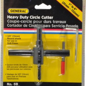 GENERAL 1 to 6" Cutting Diam, Circle Cutter Tool 5B