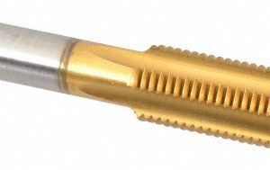 CLEVELAND 7/16-20 Bottoming RH H3 TiN High Speed Steel 4-Flute Straight Flute Hand Tap C55230