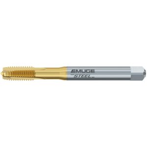 EMUGE Spiral Point Tap: M6x1 Metric, 3 Flutes, Plug Chamfer, 6H Class of Fit, High-Speed Steel-E, TiN Coated B0208400.0060