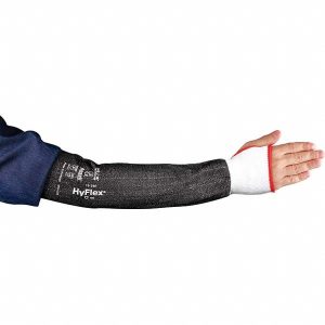 ANSELL Series 11-281 Cut & Puncture-Resistant Sleeves: Size Universal, Kevlar, Gray, ANSI Abrasion N/A 11281180-W