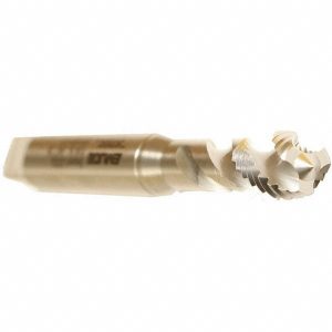 EMUGE Spiral Flute Tap: M4x0.70 Metric, 3 Flutes, Modified Bottoming, 6H Class of Fit, Cobalt, Bright/Uncoated B0501000.0040