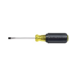 KLEIN TOOLS Slotted Screwdriver: 3/16" Width, 6-3/4" OAL, 3" Blade Length 601-3