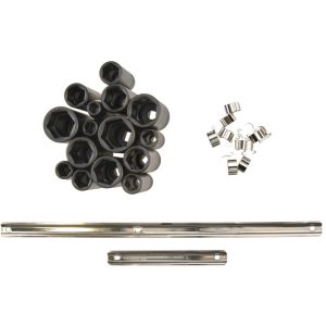 PROTO Socket Set: Deep Impact, 15 Pc, 1/2" Drive, 3/8 to 1-1/4" J74114