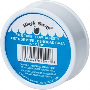 BLACK SWAN Pipe Sealing Tape; Pipe Repair Tape Type: Low Density Repair Tape ; Width (Inch): 1/2 ; Tape Length: 520 ; Thickness (mil): 0.0030 ; Thickness: 0.003mil ; Color: White 02095