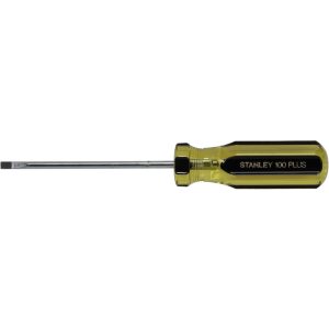 STANLEY Slotted Screwdriver: 1/8" Width, 5-1/2" OAL, 3" Blade Length 66-113-A