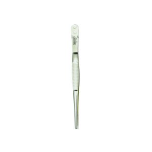 GENERAL Utility Tweezer: Stainless Steel, Blunt & Serrated Point Tip, 6" OAL 403