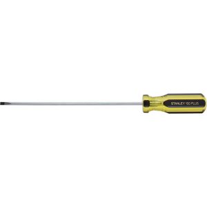 STANLEY Slotted Screwdriver: 1/8" Width, 8-1/2" OAL, 6" Blade Length 66-116-A