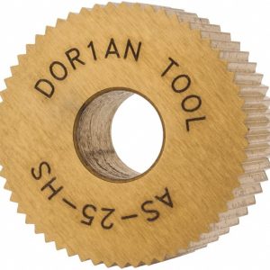 DORIAN TOOL Standard Knurl Wheel: 3/4" Dia, 90 &deg; Tooth Angle, 25 TPI, Straight, High Speed Steel 73310123512