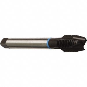 EMUGE Spiral Point STI Tap: 3/8-24 UNF, 4 Flutes, Plug, Cobalt, Nitride Finish CU203010.5641