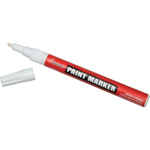 ABILITYONE Liquid Paint Marker: White, Oil Base, Medium Tip 7520012074159