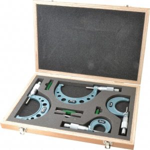 MITUTOYO Mechanical Outside Micrometer Set: 4 Pc, 0 to 4" Measurement 103-930