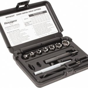 HOUGEN 10 Piece, 5/16 to 3/4" Cutter Diam, 1/4" Cutting Depth, High Speed Steel Annular Cutter Set 11075