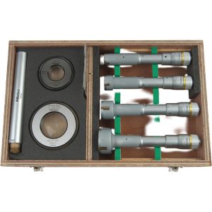 MITUTOYO Mechanical Inside Micrometer Set: 0.8000 to 2.0000" Range, Titanium Nitride Finish 368-918