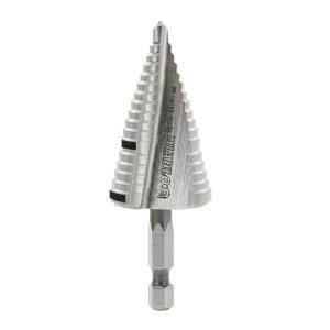 DIABLO Step Drill Bit: 7/8" Min, 1-1/8" Max, 1/4" Shank Dia, High-Speed Steel DSD1125S17
